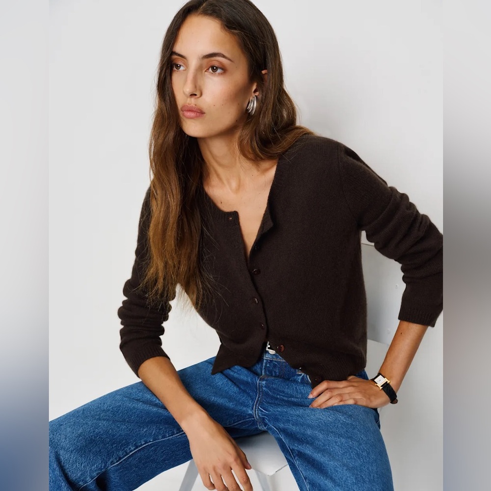Reformation Clara Cashmere Crew Cardigan